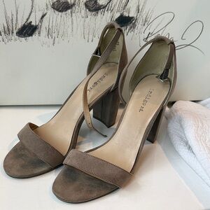 Indigo Taupe Women's Block Heels